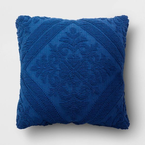 Tufted Throw Pillow Navy - Threshold™ | Target