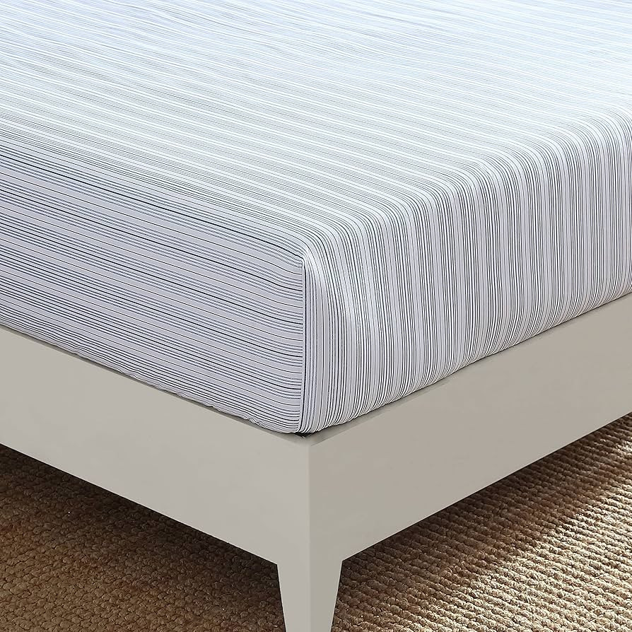 Nautica - Queen Fitted Sheet, Cotton Percale Bedding, Casual Home Decor (Beaux Stripe Blue, Queen... | Amazon (US)