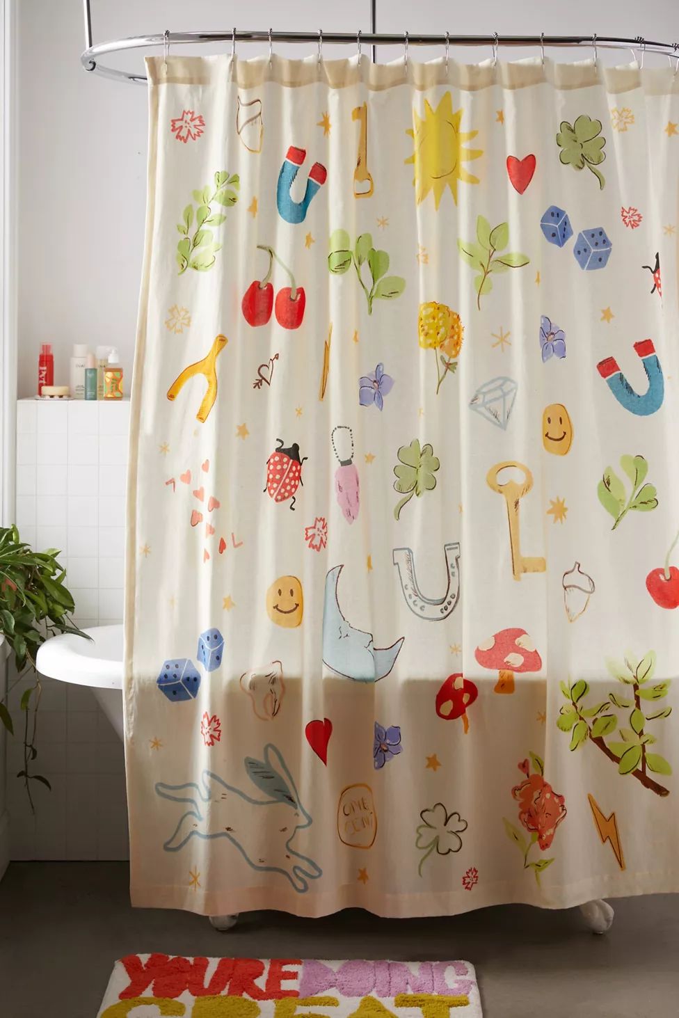 Lucky Charm Shower Curtain | Urban Outfitters (US and RoW)