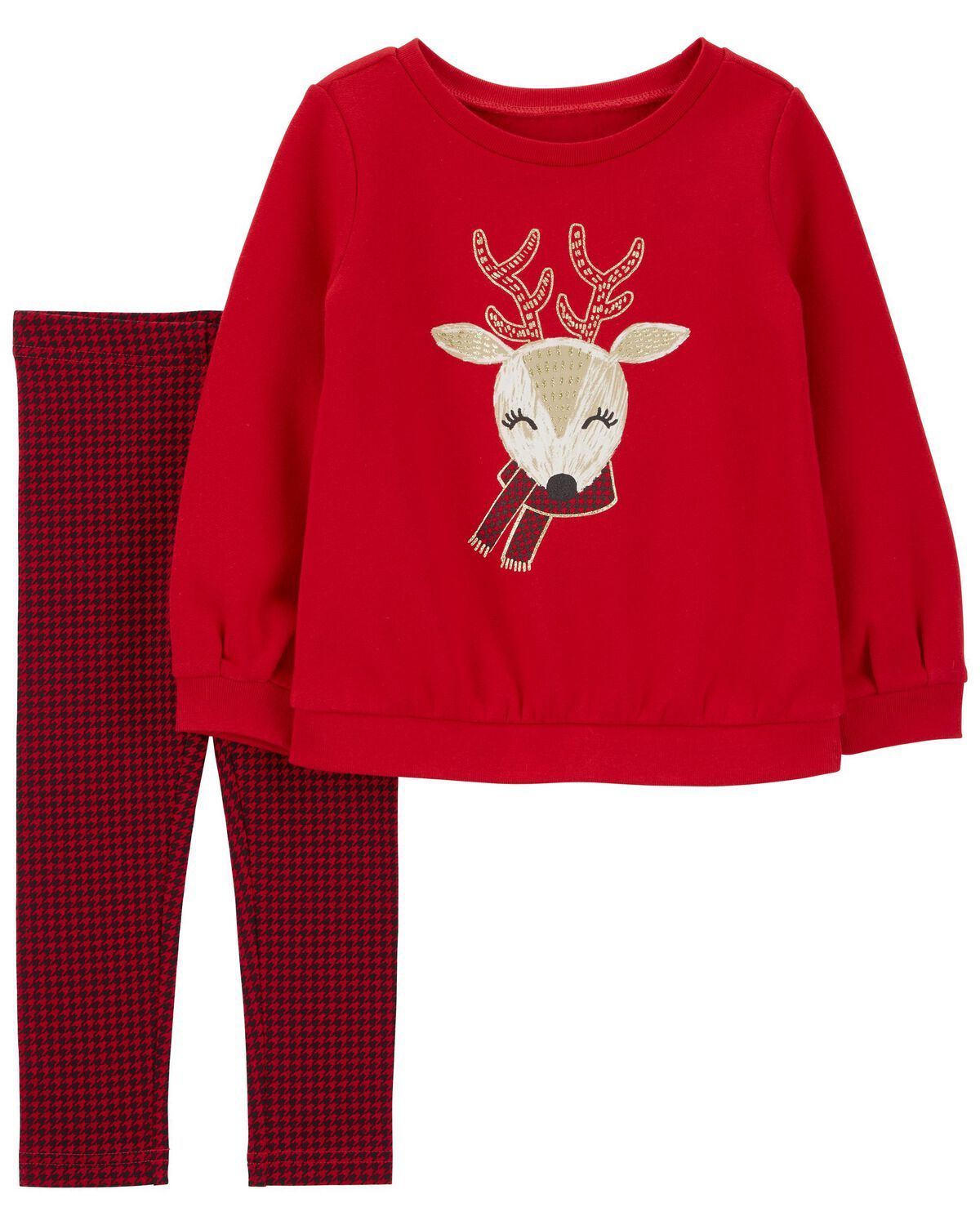 Red Baby 2-Piece Reindeer Fleece Top & Legging Set | carters.com | Carter's