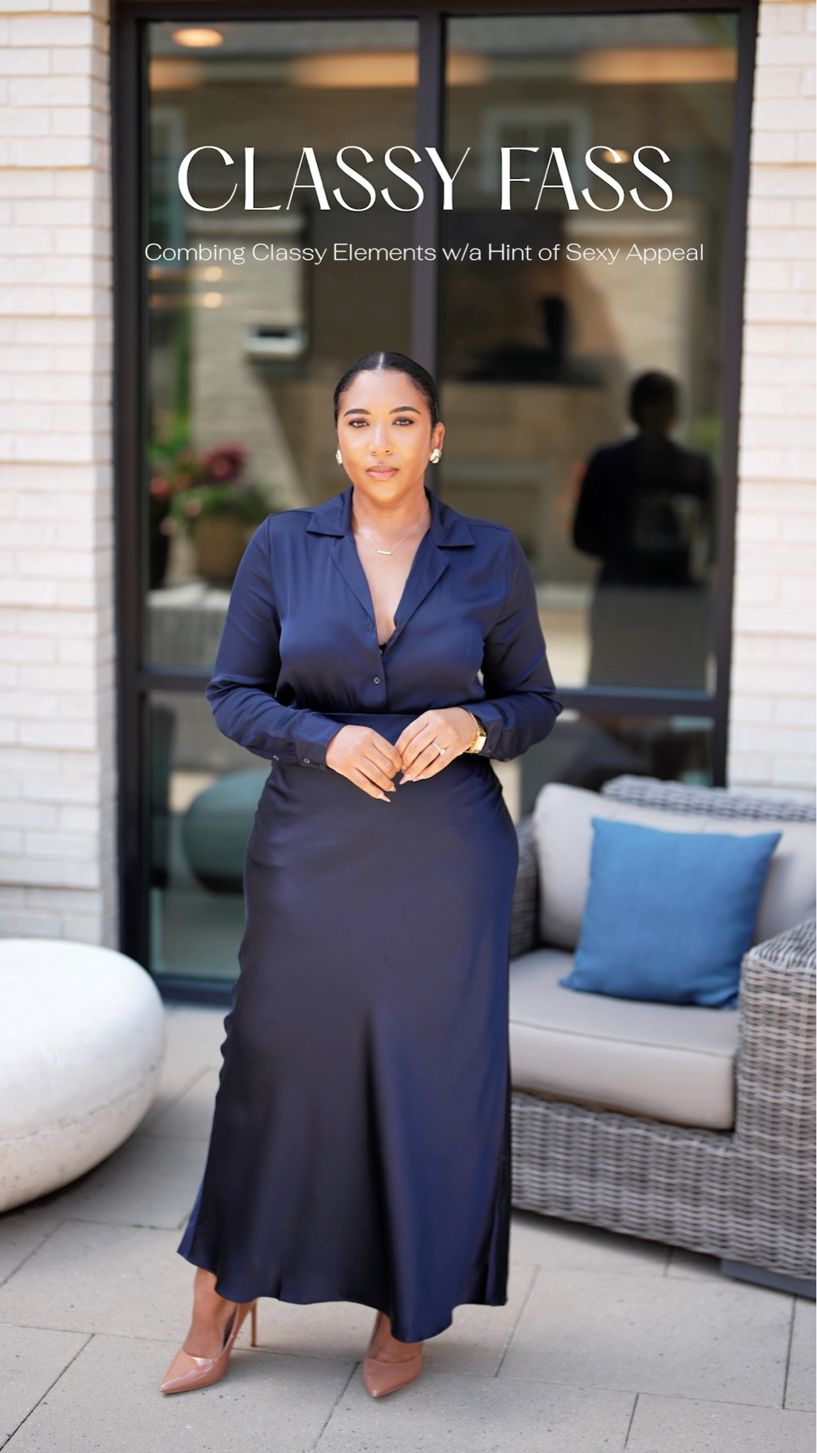 Deep Rich Navy Monochromatic Outfit idea for the Fall. 
Size on both: Mediumm

#LTKOver40 #LTKStyleTip #LTKMidsize