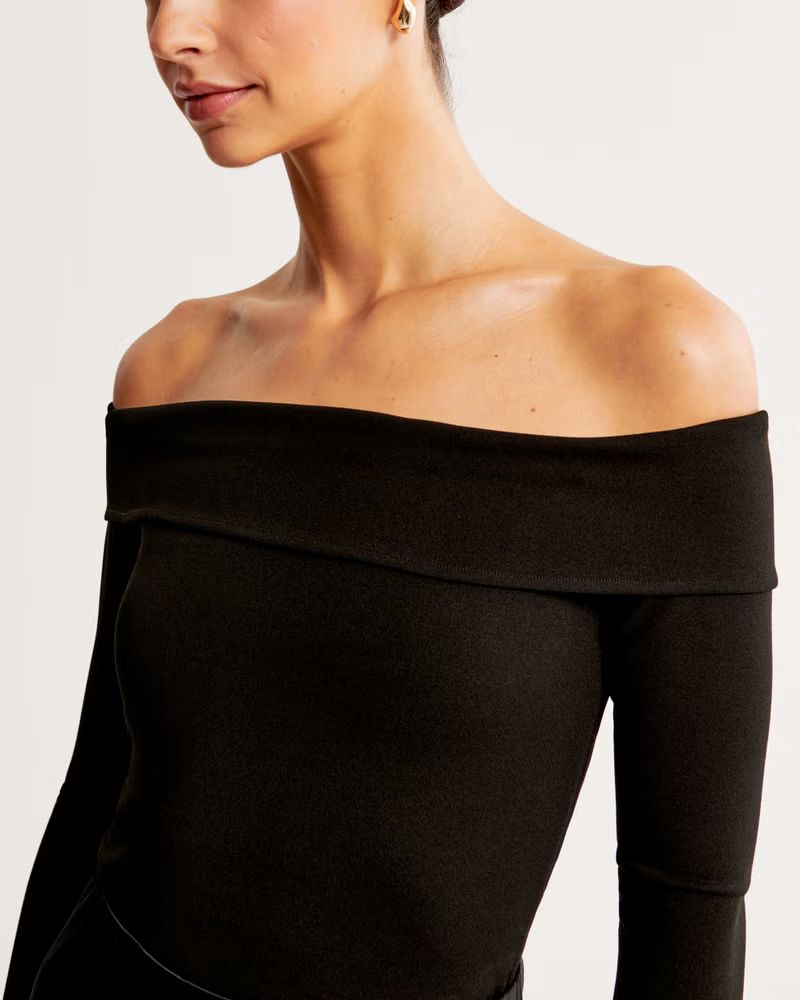 Long-Sleeve Off-The-Shoulder Top | Abercrombie & Fitch (US)