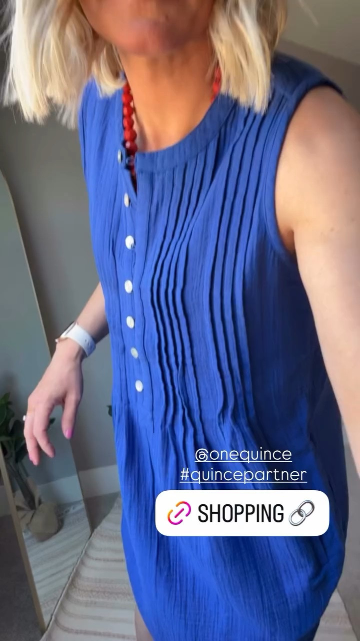 This orchid blue gauze swing dress from @Quince is the perfect throw on and go dress for summer! It fits TTS! I’m wearing an xs! #QuincePartner

#LTKootd #LTKPetite #LTKOver40