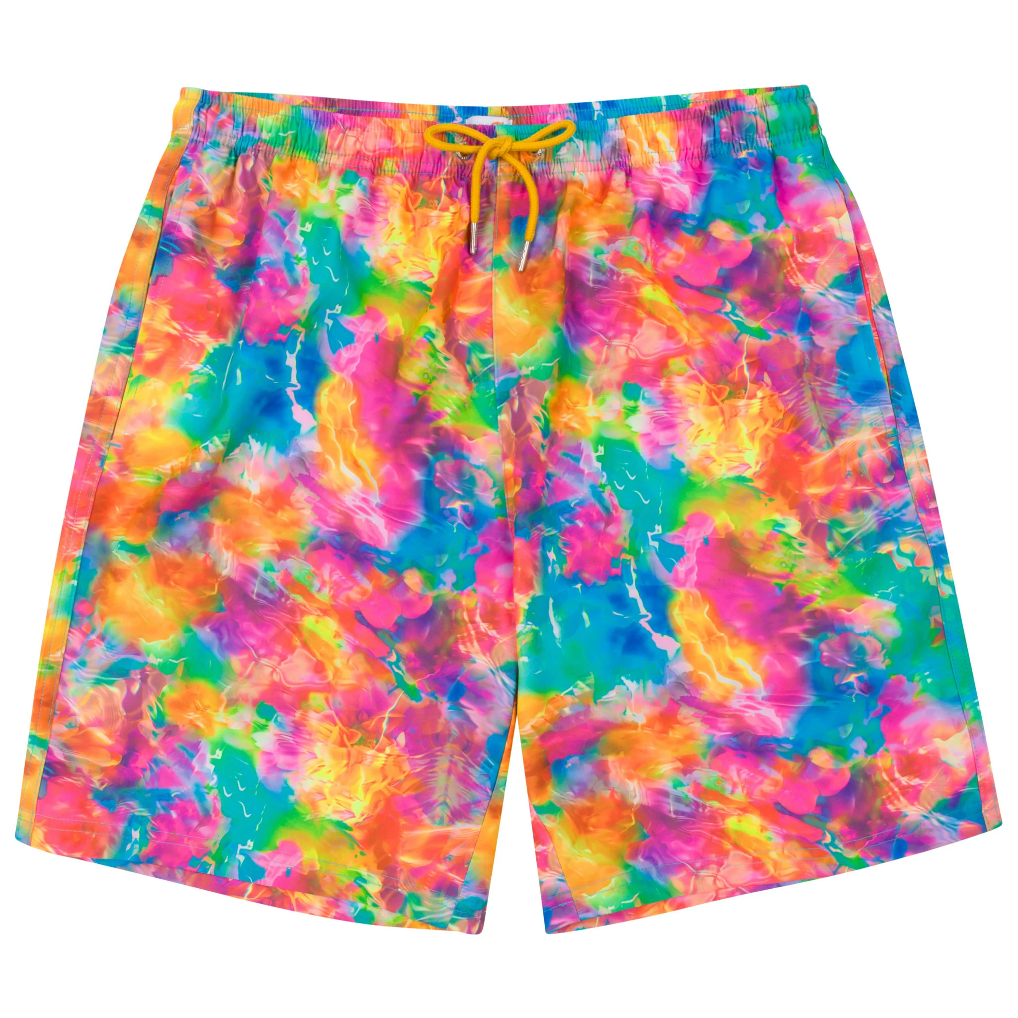 Men's 8" Swim Trunks Boxer Brief Liner | "Impressions" | SwimZip