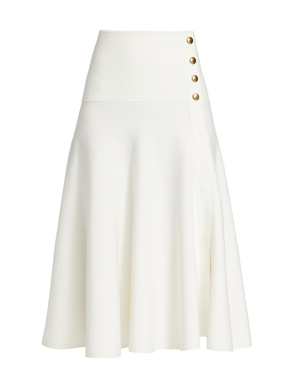 Women's Milano Techno Knit Flare Midi-Skirt - White - Size Large | Saks Fifth Avenue
