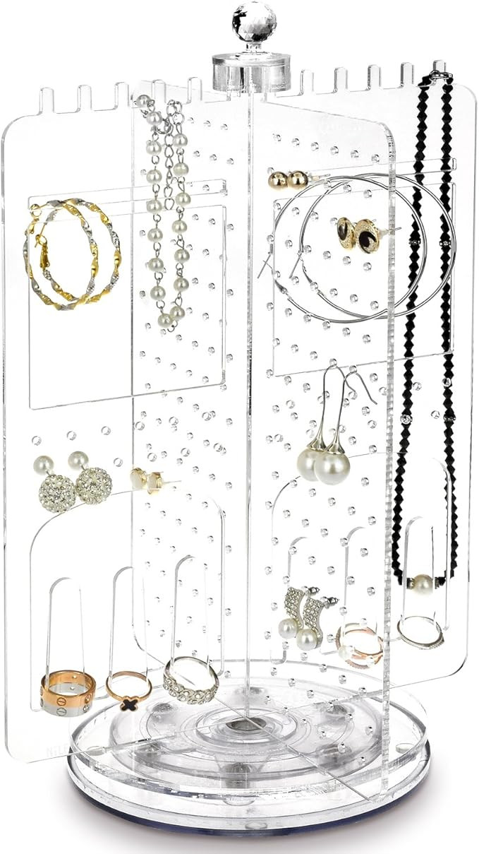 Ikee Design Jewelry Stand Tower for Necklaces Bracelet Earrings Ring All Hung Up | Amazon (US)