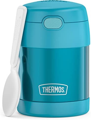 THERMOS FUNTAINER 10 Ounce Stainless Steel Vacuum Insulated Kids Food Jar with Spoon, Teal | Amazon (US)