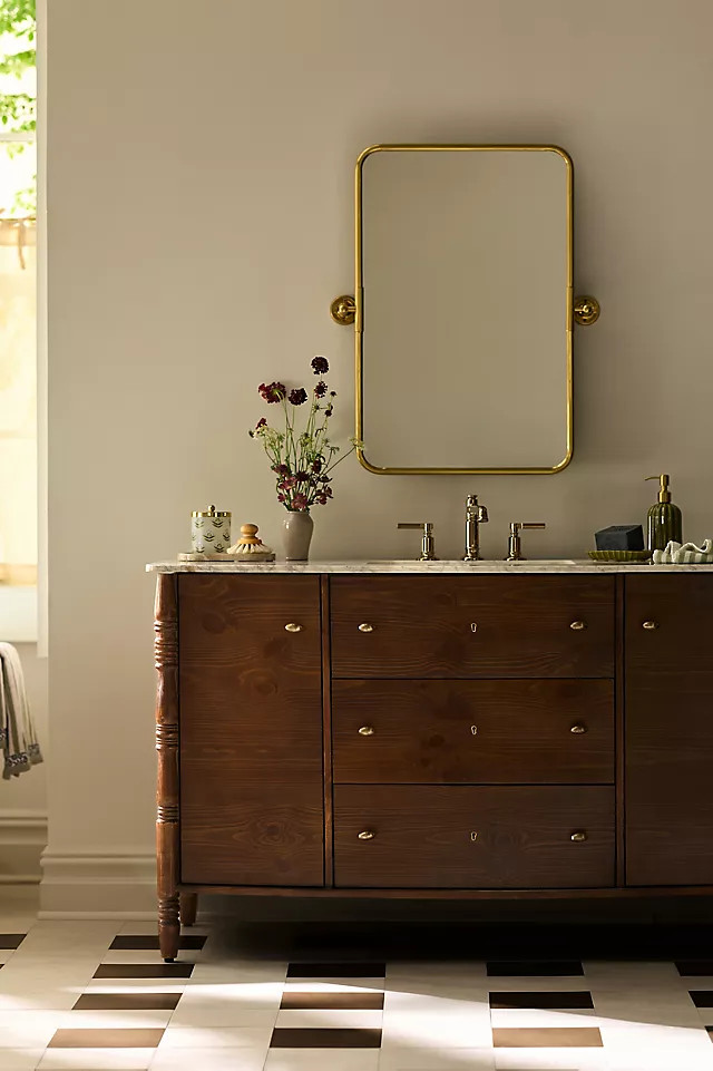 Spindle Single-Wide Bathroom Vanity | Anthropologie (US)