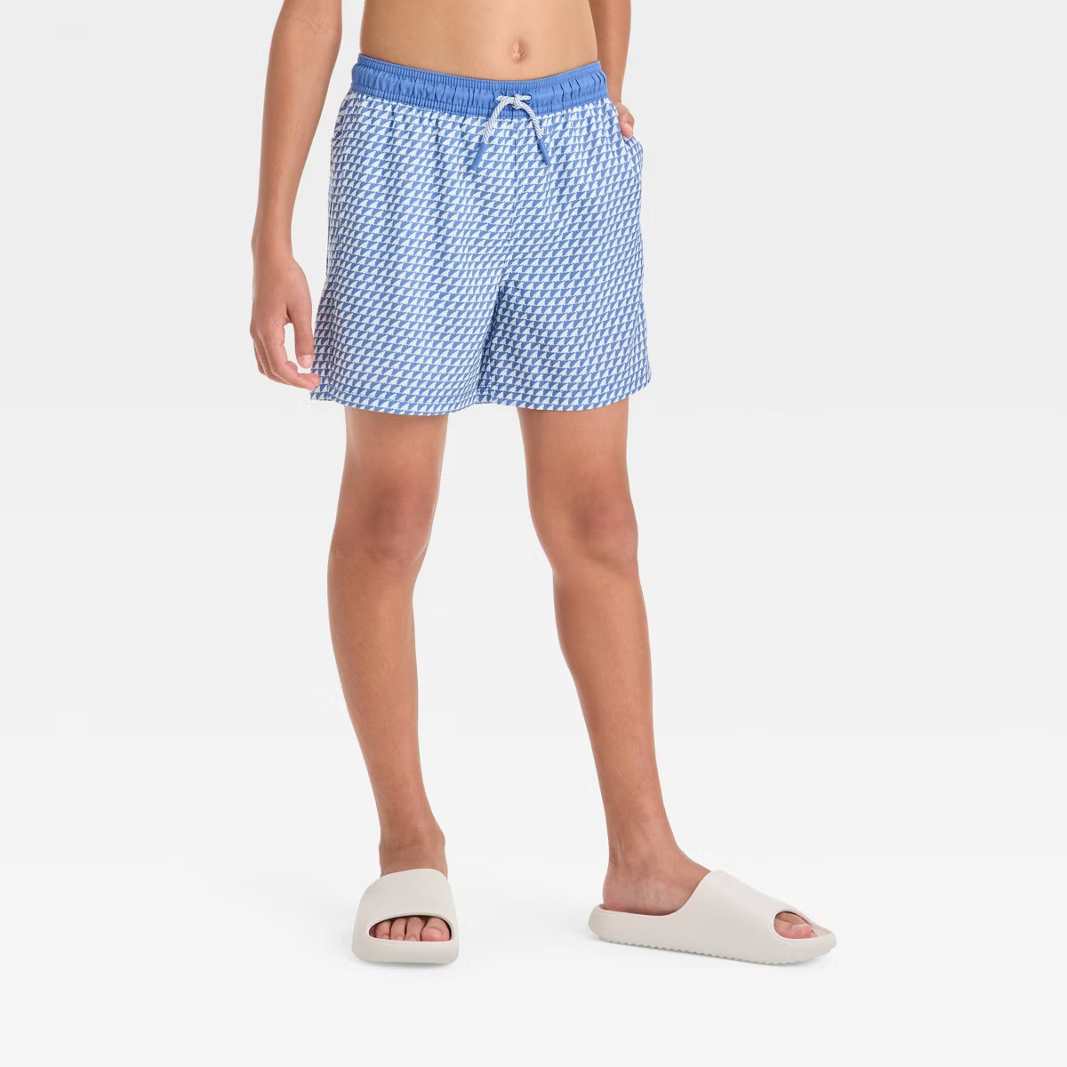 Boys' Shark Fin Swim Trunks - art class™ Blue | Target