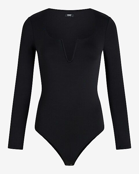 Body Contour High Compression V-wire Long Sleeve Bodysuit | Express