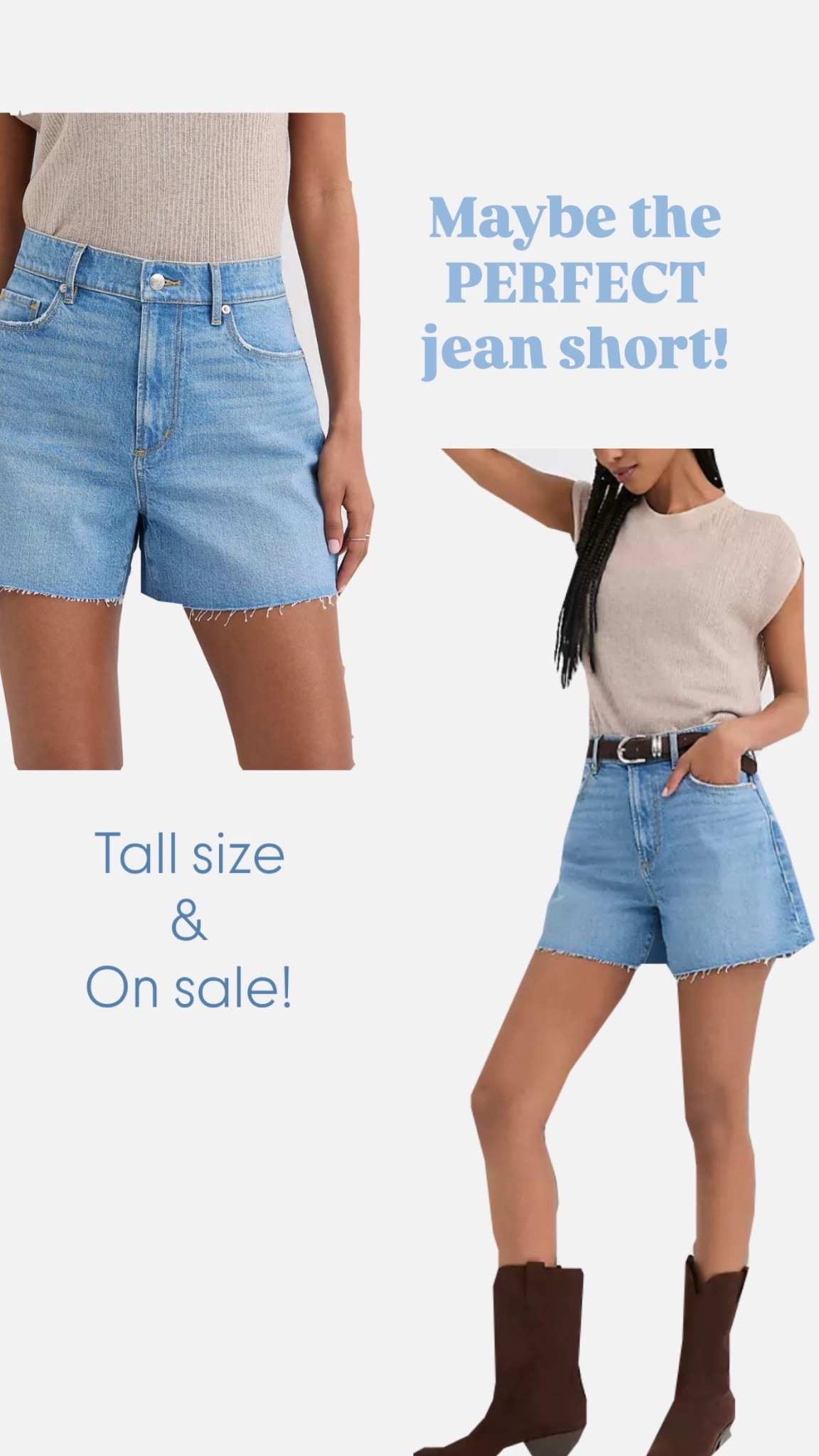 New tall size cut off jean shorts

#LTKTall #LTKSpringSale