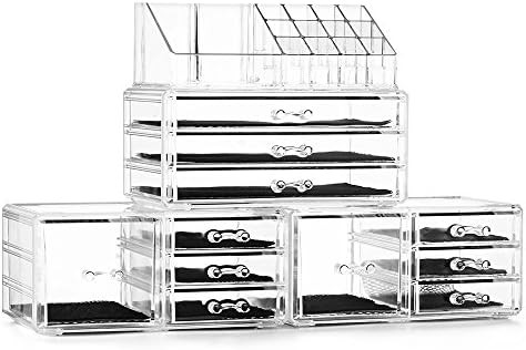 Felicite Home Acrylic Jewelry and Cosmetic Storage Boxes Makeup Organizer Set, 4 Piece | Amazon (US)