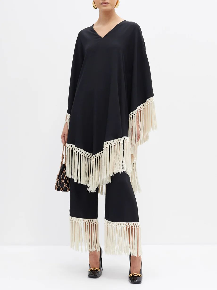 Tulum fringed crepe cropped trousers | Taller Marmo | Matches (US)