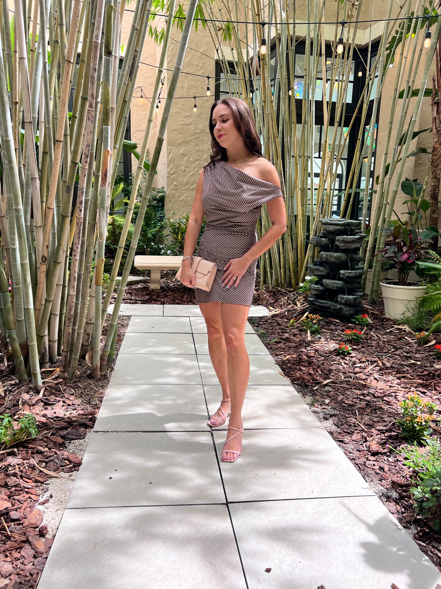 Staud. Pink & brown. Cotton dress. Brown stripes. Asymmetrical neckline. Rent the runway. Dress. Girls trip. Summer dress.

#LTKTravel #LTKSummerEdit #LTKStyleTip