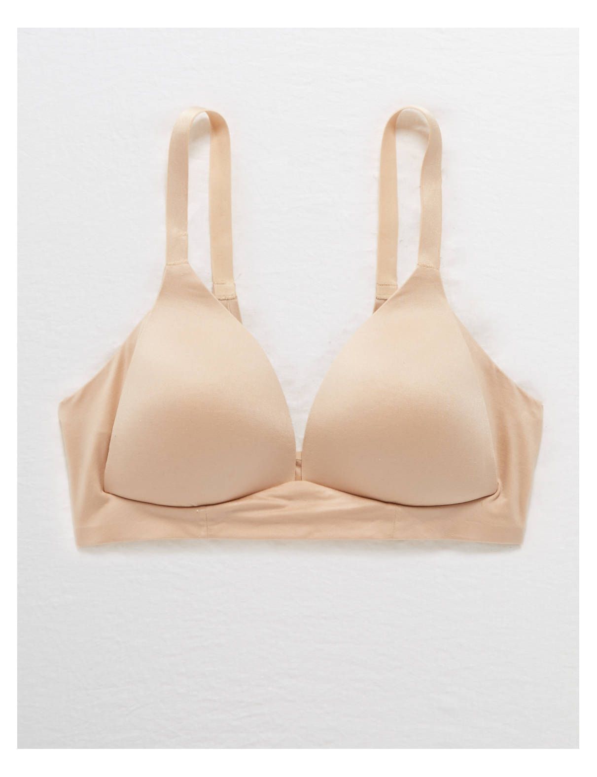 Aerie Real Sunnie Wireless Lightly Lined Bra, Nude | American Eagle Outfitters (US & CA)
