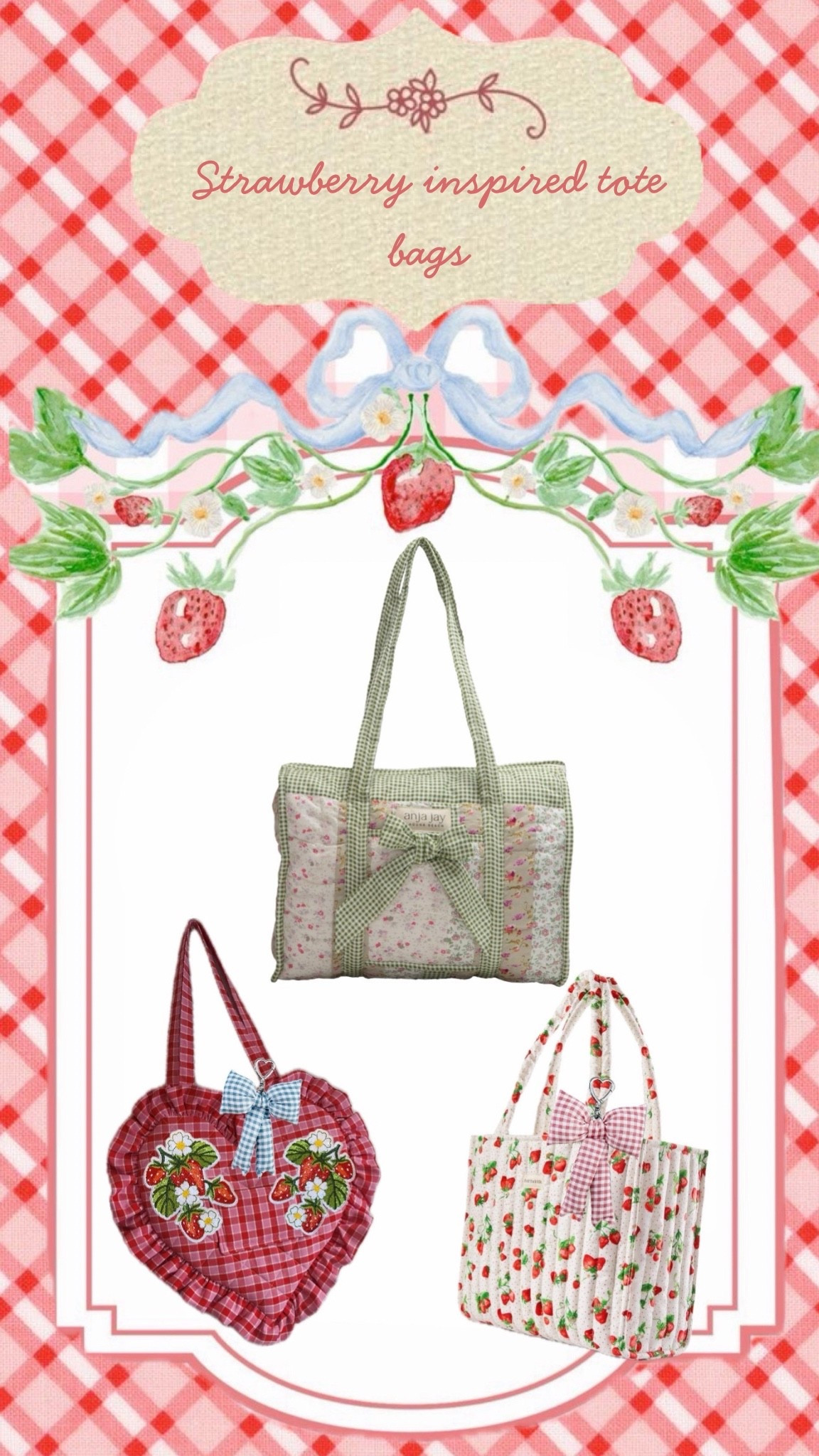 Felt inspired by the Stoney Clover strawberry collection & found some cutie potential diaper bags. 🍓

#LTKMothersDay