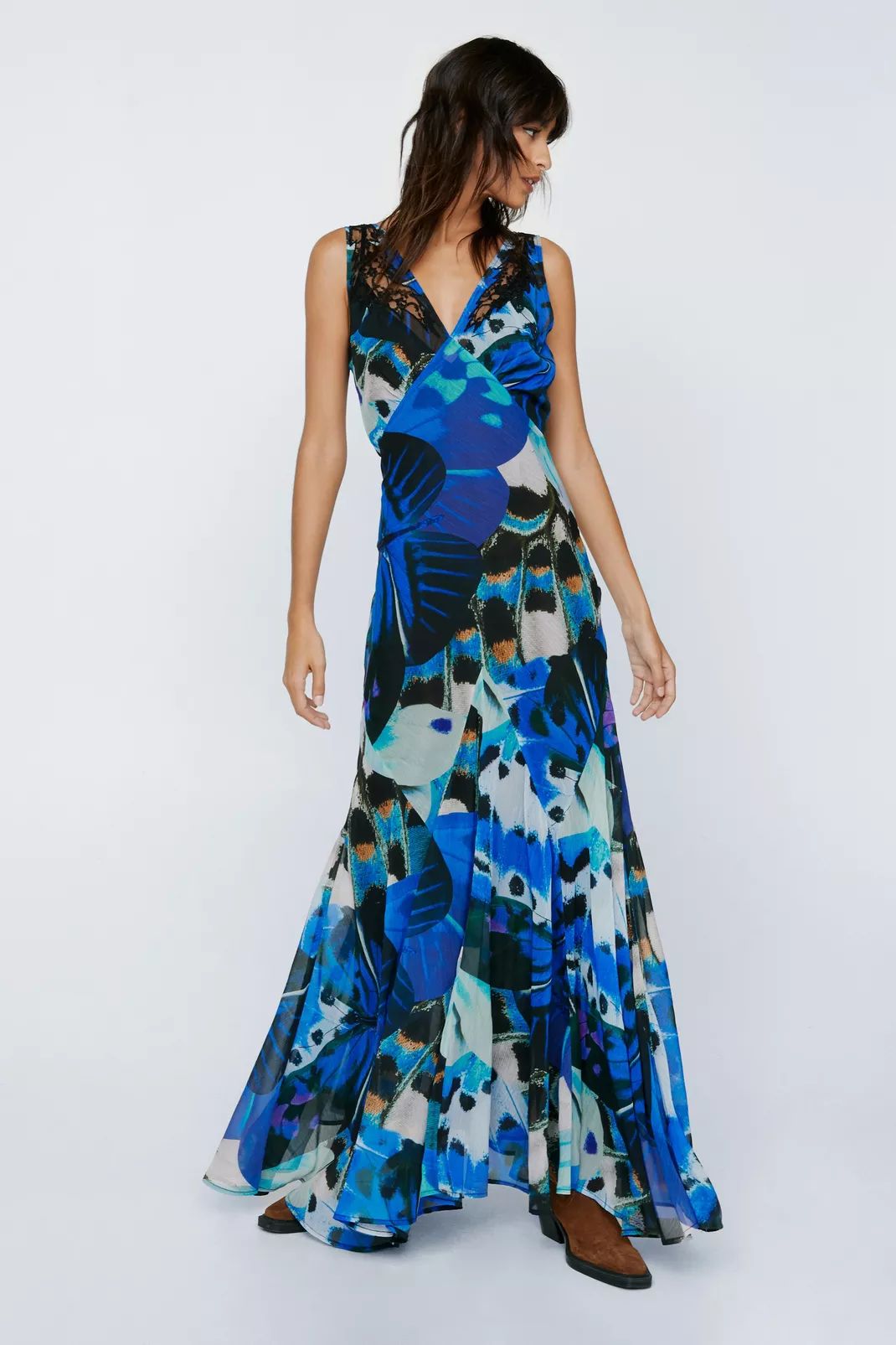 Butterfly Applique Strappy Maxi Dress | Nasty Gal US