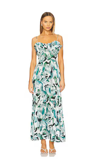 Sanna Maxi Dress in Teal Grove | Revolve Clothing (Global)