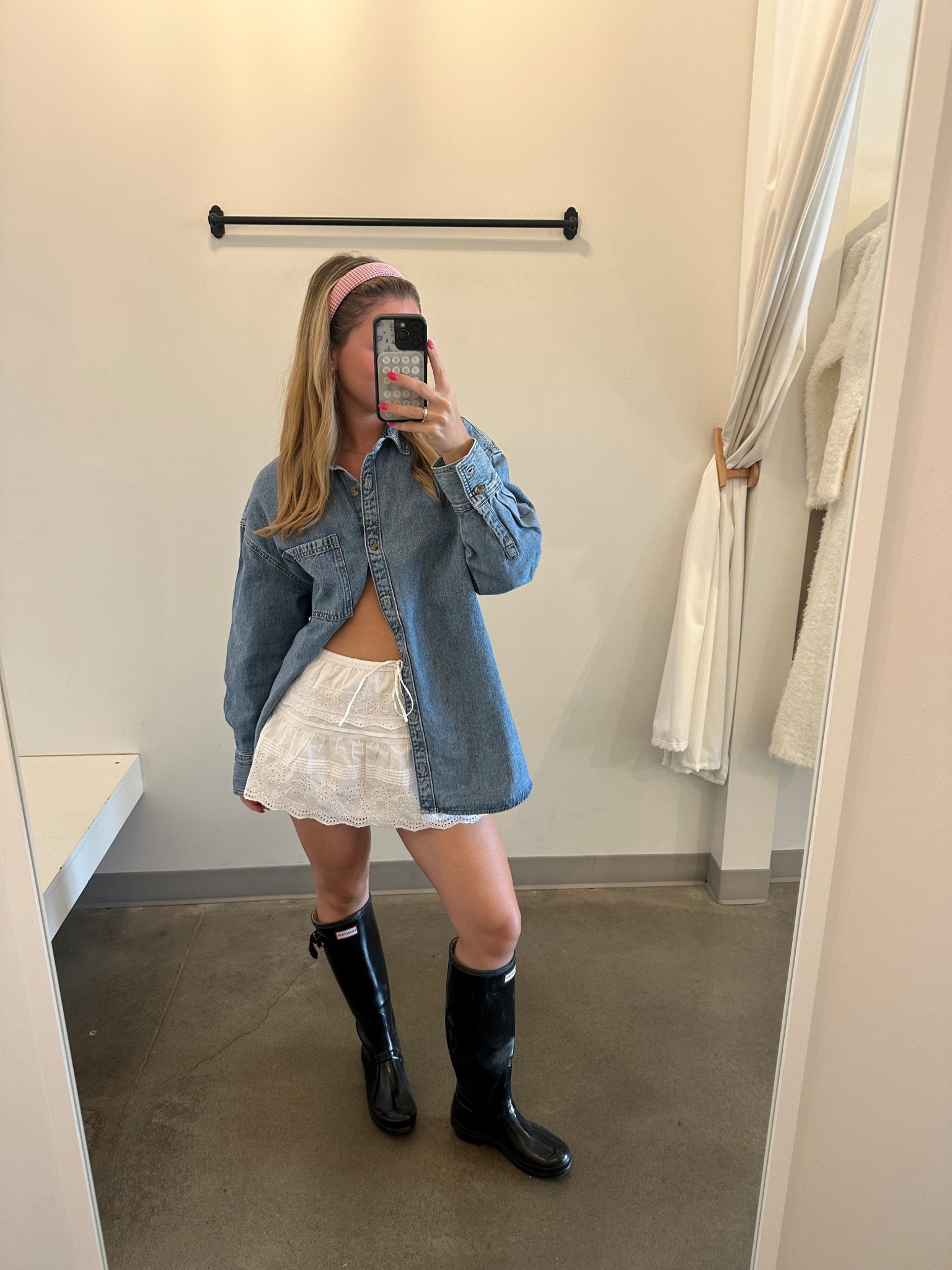 Fall outfit, Aritzia, denim top, old navy, rain boots

#LTKFindsUnder100 #LTKFindsUnder50 #LTKShoeCrush