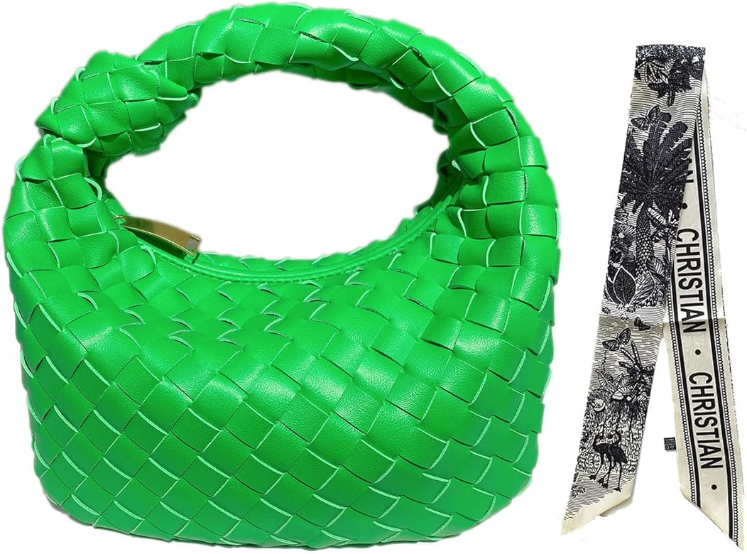 2022 Women Knotted Woven Handbag Pu Leather Dumpling Bags Fashion Designer Ladies Hobo Bag Summer Sh | Amazon (US)