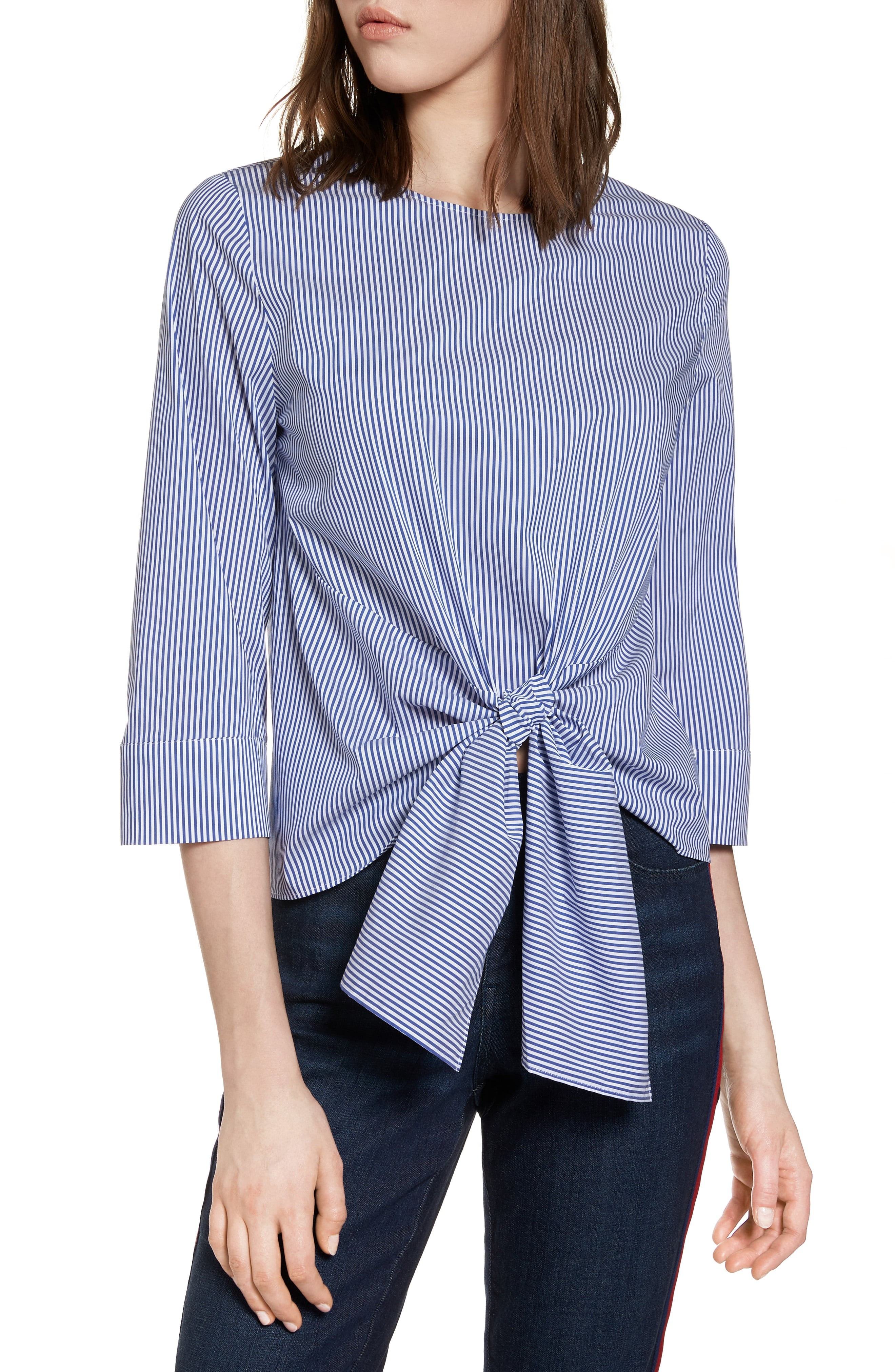Tie Front Stripe Blouse | Nordstrom