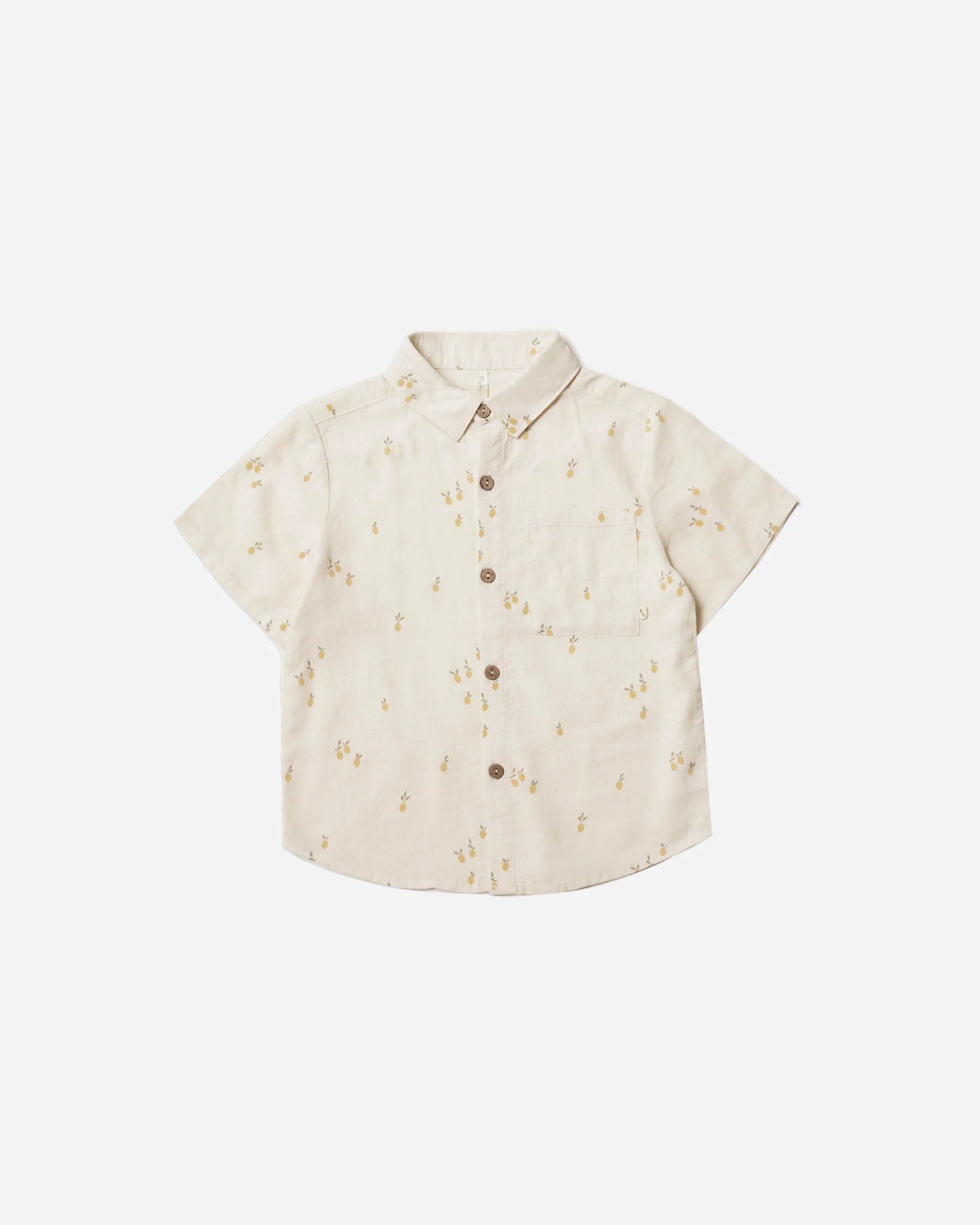 Collared Short Sleeve Shirt || Lemons | Rylee + Cru
