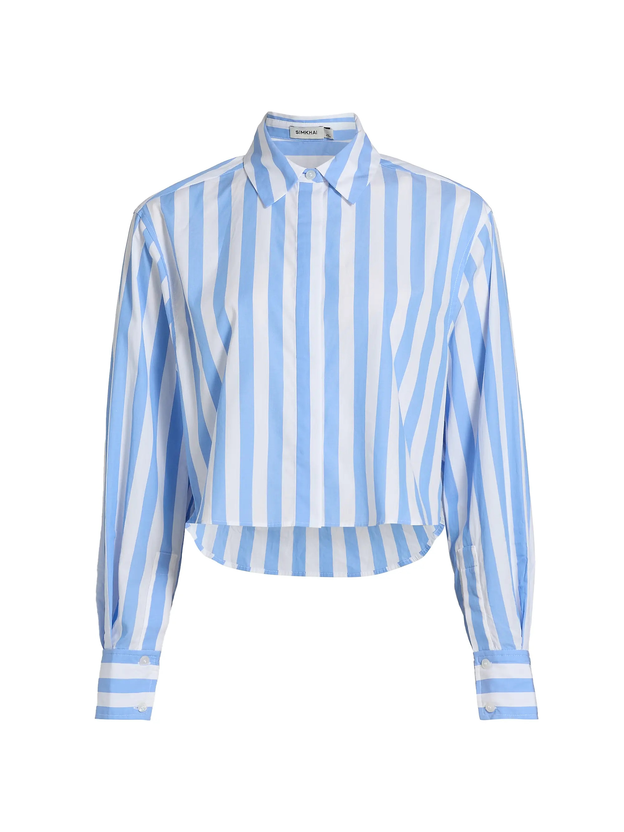 Renata Striped Cropped Shirt | Saks Fifth Avenue