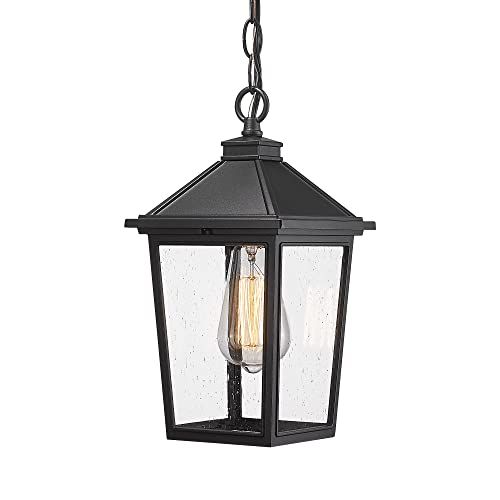 Outdoor Pendant Lights, HWH Farmhouse Exterior Hanging Porch Light, Outside Hanging Lantern with ... | Amazon (US)
