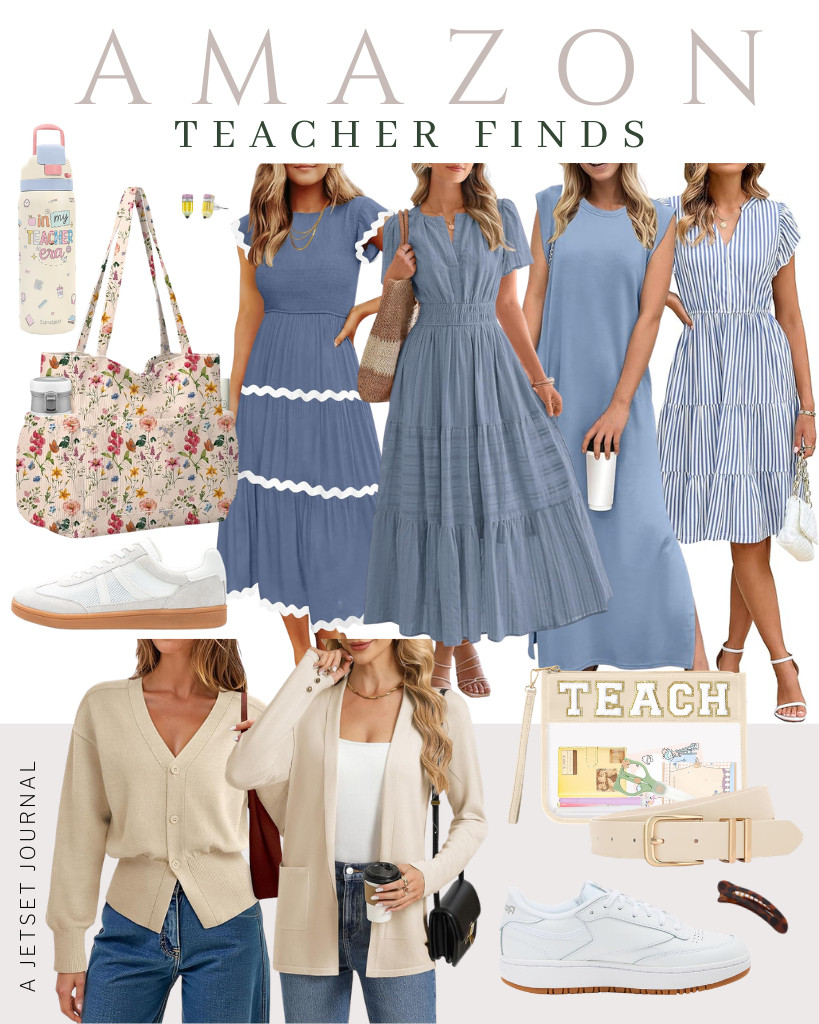 I’m excited to show you these amazing teacher outfit ideas! I found a cute, breathable summer dress from Zesica that caught my eye.

It’s perfect for hot days because it allows for easy movement. For chilly days, you can wear it with a cardigan from GRACE KARIN. To complete the look, pair it with cozy Reebok sneakers. 

 #LTKSeasonal #LTKSaleAlert #LTKTravel