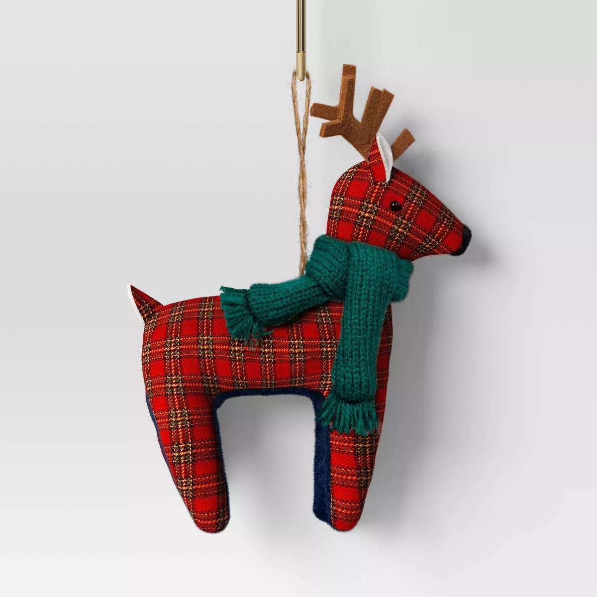 Christmas Fabric Deer Ornament Red Plaid - Wondershop™ | Target