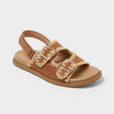 Kids' Casual Footbed Sandals - art class™ Cognac 1 | Target