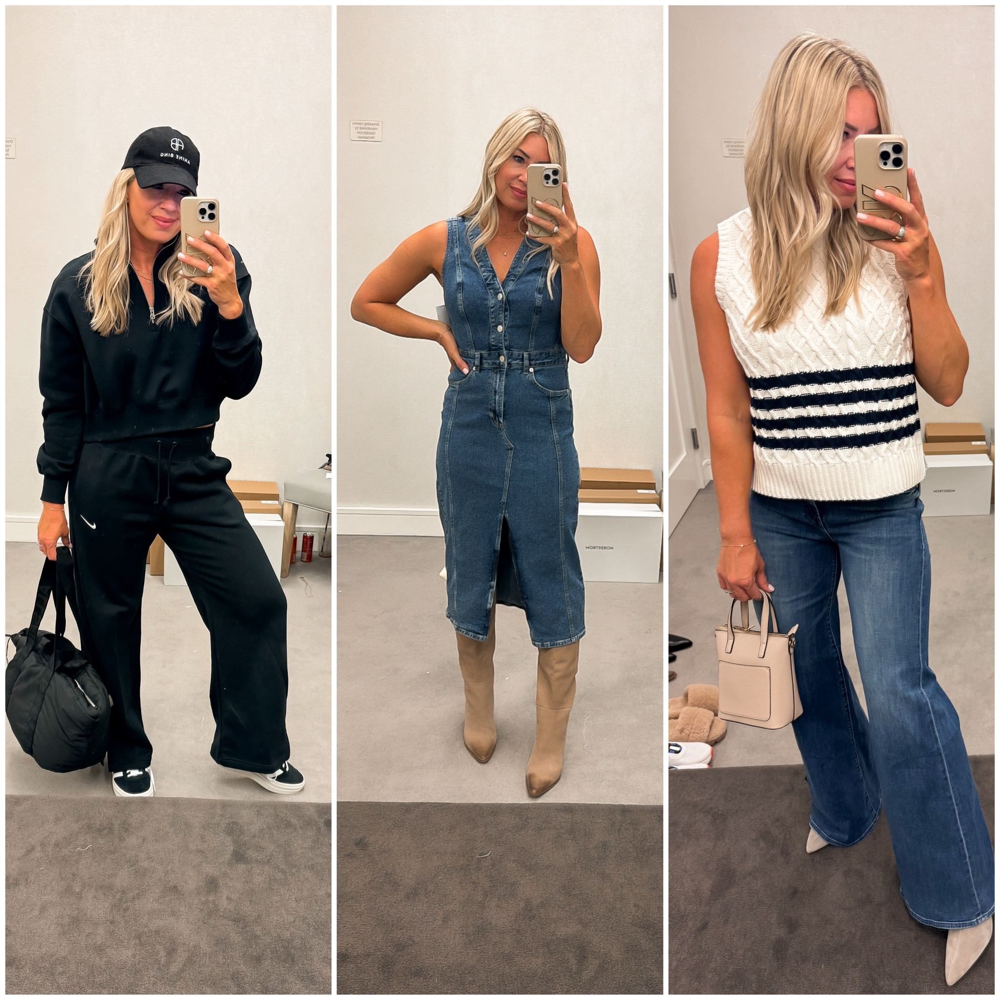 NSale 
Nordstrom Anniversary Sale 
Nike outfit 
Denim dress sweater 
Fall outfits 

#LTKSaleAlert #LTKFindsUnder50 #LTKxNSale