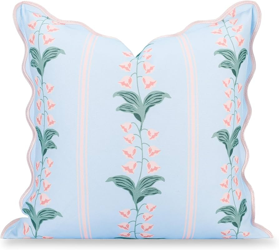 Hofdeco Premium Grandmillennial Patio Indoor Outdoor Throw Pillow Cover Only, 20"x20" Water Repel... | Amazon (US)