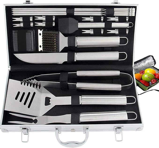 ROMANTICIST 21pc Heavy Duty BBQ Grill Tool Set with Cooler Bag - Great Grill Gift Set for Men Wom... | Amazon (US)