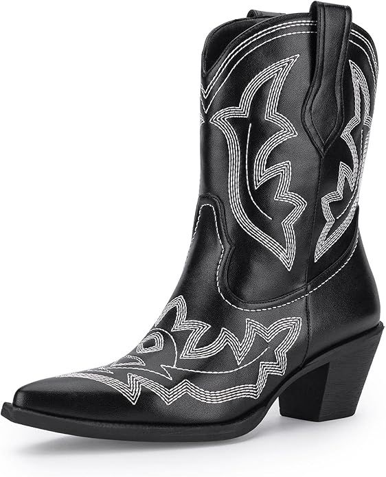 Pasuot Cowboy Boots for Women - Western Cowgirl Boots, Ankle Boots Short Booties for Ladies, Clas... | Amazon (US)