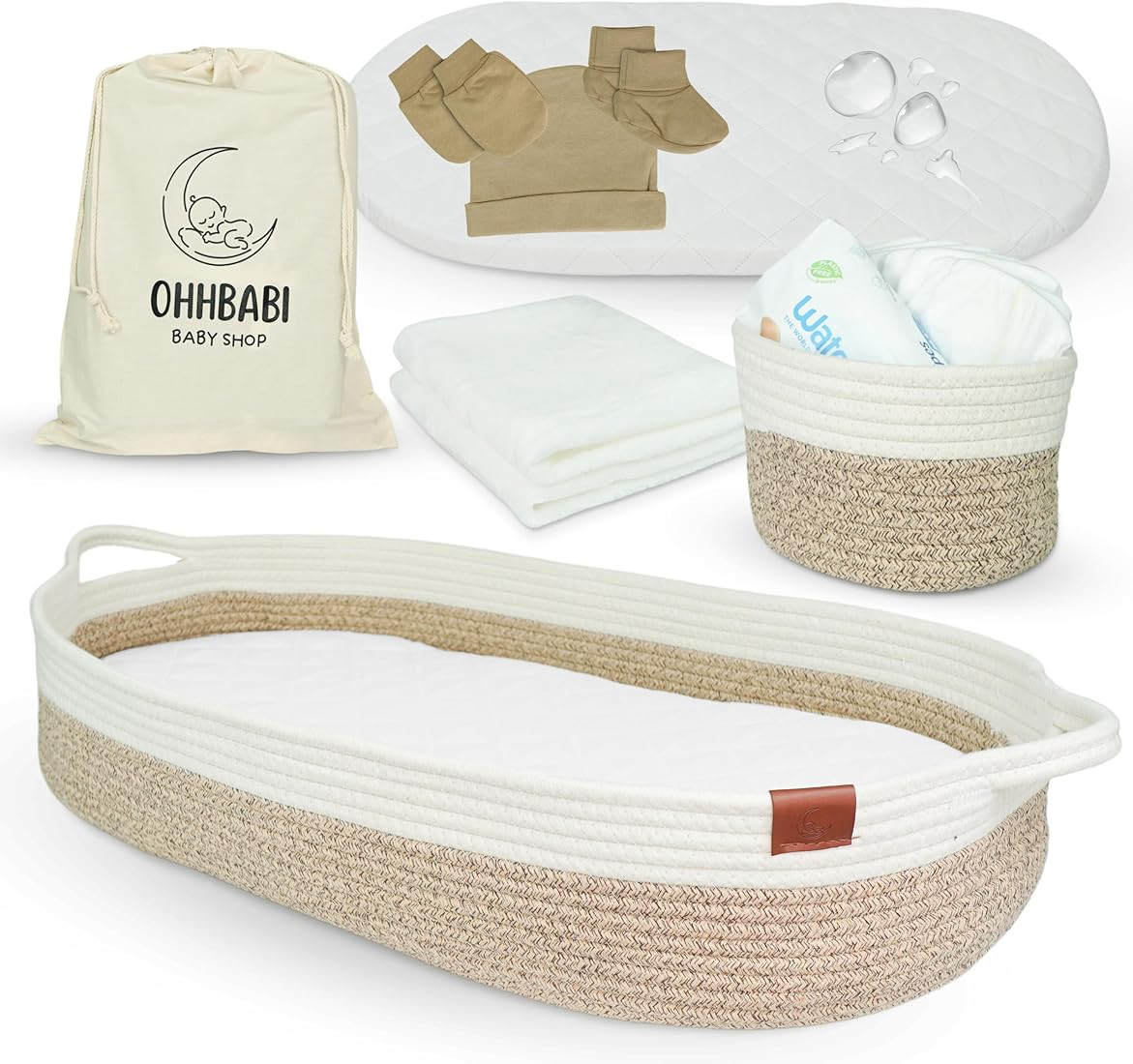 Baby Changing Basket with Diaper Caddy Organizer - Waterproof Cover & Blanket Included - Dresser ... | Amazon (US)
