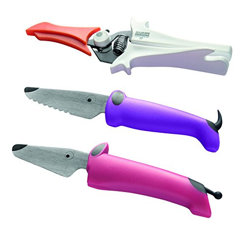 Kuhn Rikon Kinder Kitchen Essential Set, Pink and Purple, sharp enough to cut food but not small fin | Amazon (US)