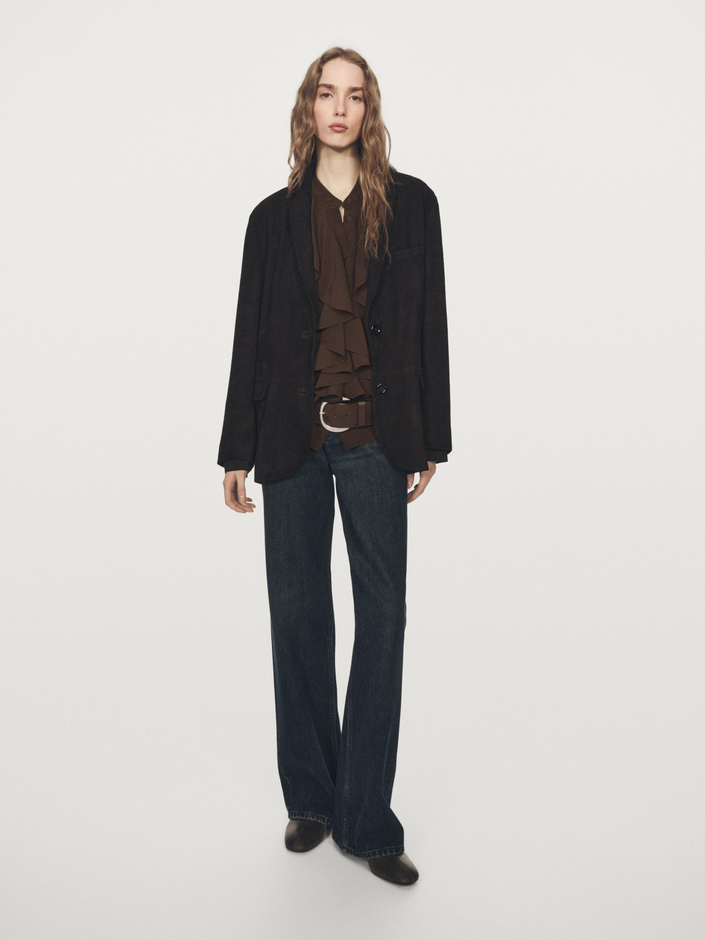 Fließende Bluse mit Volants | Massimo Dutti DE