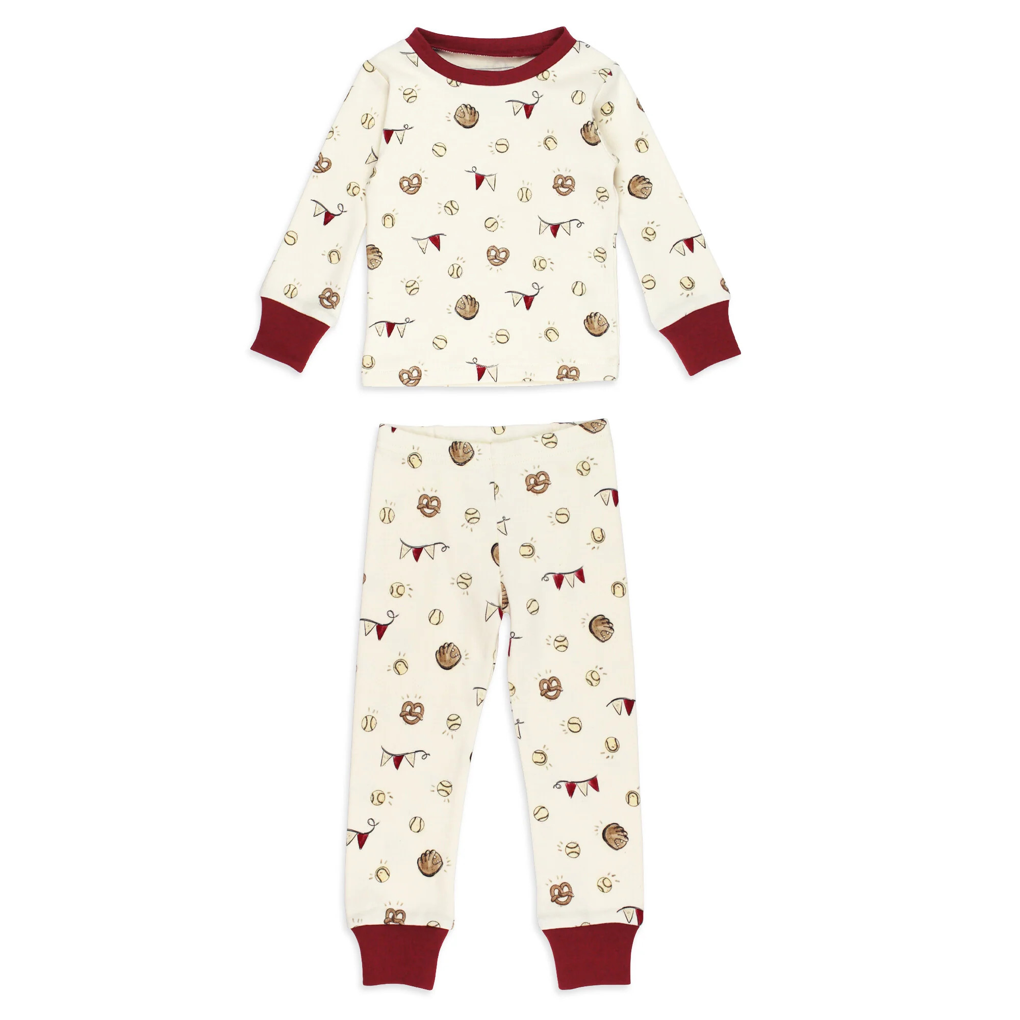 Kids' Organic L/Sleeve PJ Set in Game Day | L'ovedbaby