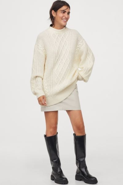 Wool-blend cable-knit jumper | H&M (UK, MY, IN, SG, PH, TW, HK)