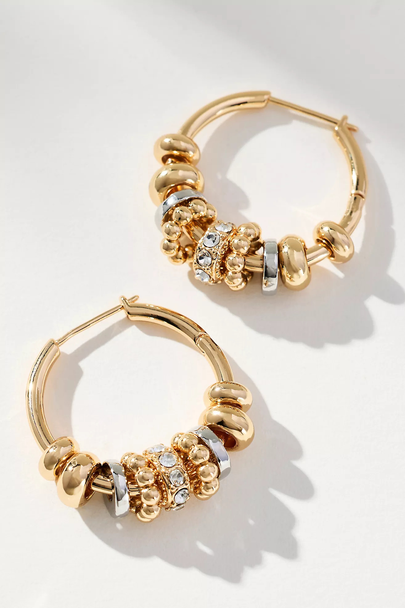 Mixed Metal Multi Hoop Earrings | Anthropologie (US)