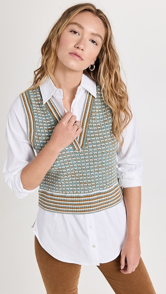 Veronica Beard Serwa Mixed Media Vest | SHOPBOP | Shopbop