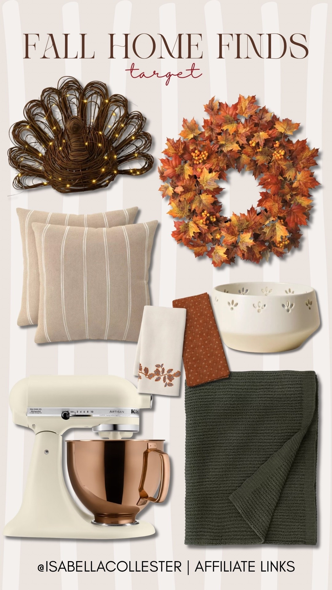 Fall finds at target  target fall finds  fall home decor finds  target home decor  fall at target  target finds  kitchen aid mixer  fall aesthetic  fall wreath  neutral pillows  Thanksgiving home decor  affordable home decor  fall throw blanket

#LTKSeasonal #LTKHome