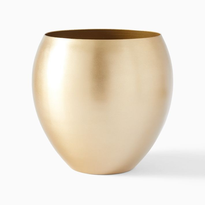 Organic Metal Floor Planters | West Elm (US)