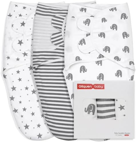 GLLQUEN BABY Swaddles for Newborns Organic Cotton, Soft Baby Swaddles 0-3 Months, Womb-Like Sleep... | Amazon (US)