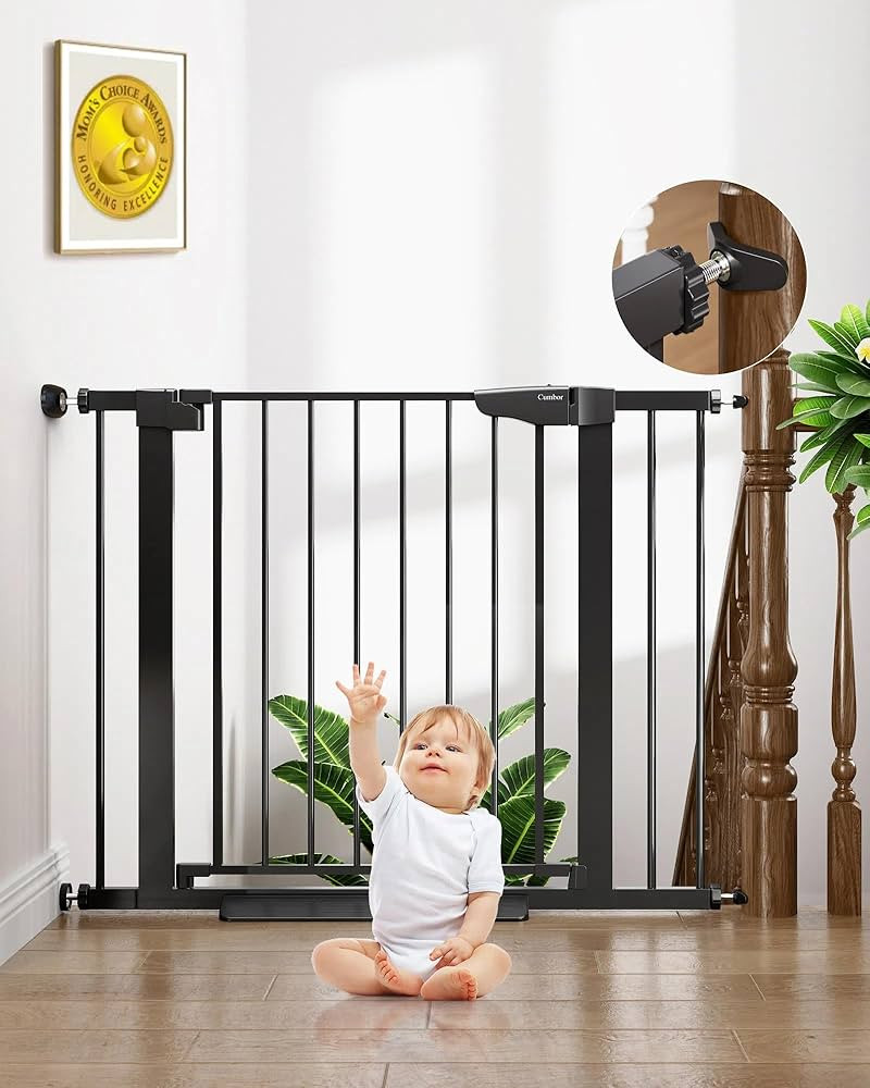 Cumbor 29.7-40.6" Baby Gate for Stairs, Baby Essential Safety Gate, Mom's Choice Awards Winner-Do... | Amazon (US)