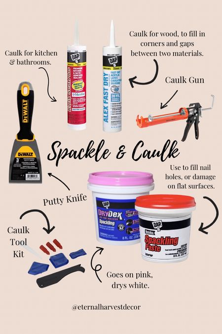 When it comes to caulk and spackle DAP has the good stuff. These are some products I use all time. 

#LTKunder50 #LTKfamily #LTKhome