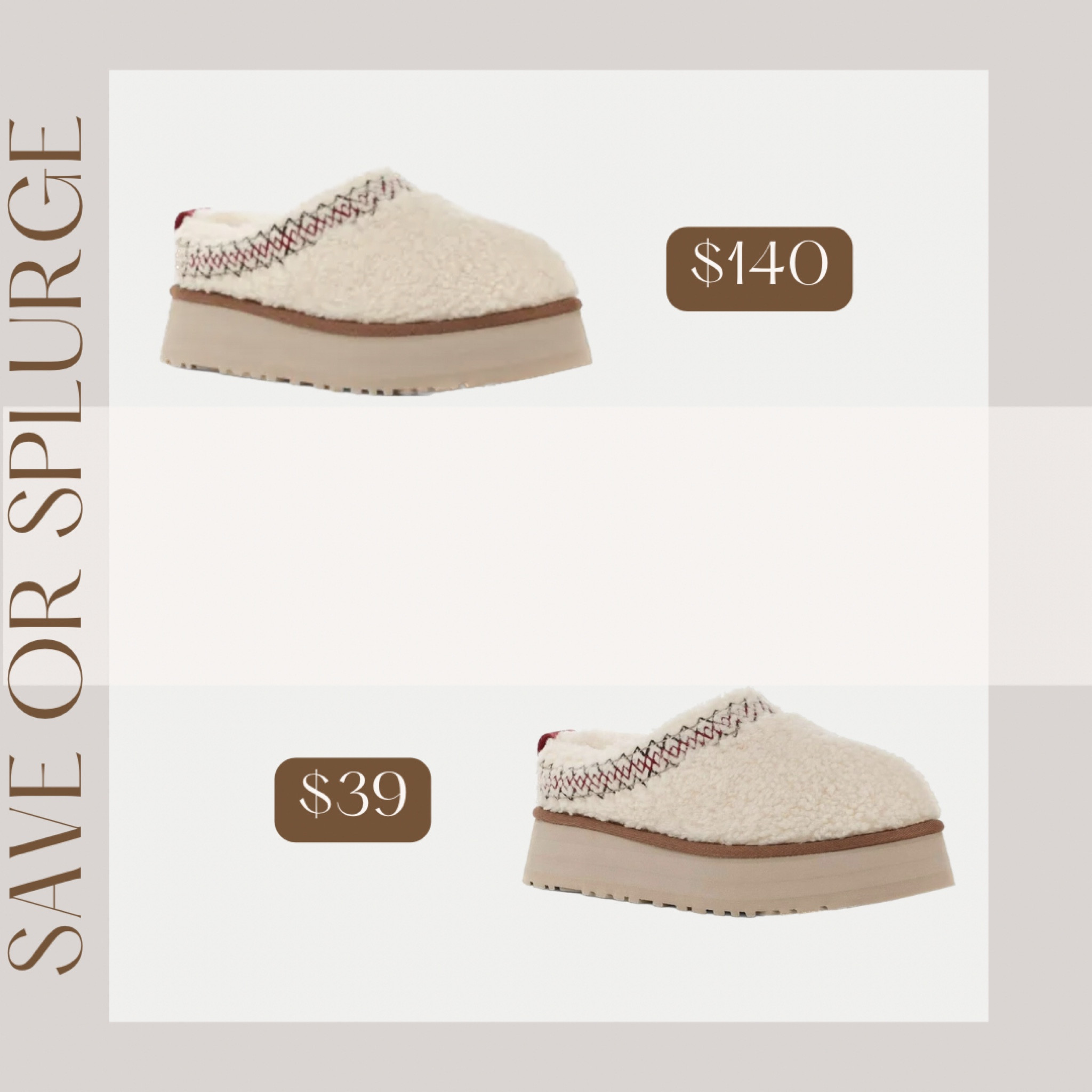 Save or splurge Sunday! These slippers are so popular right now and I can’t wait to order mine! They’re so easy to style! 

Slippers | Uggs | fall fashion | Amazon find 

#LTKstyletip #LTKSeasonal #LTKshoecrush