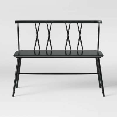 Becket Metal X Back Dining Bench Black - Project 62™ | Target