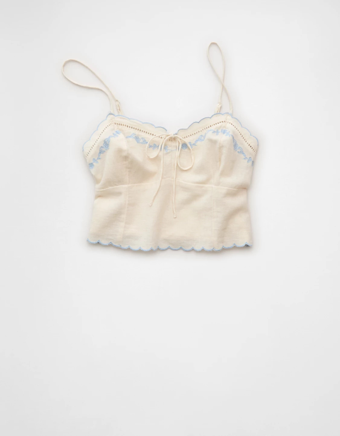 AE Embroidered Scalloped-Hem Cami | American Eagle Outfitters (US & CA)